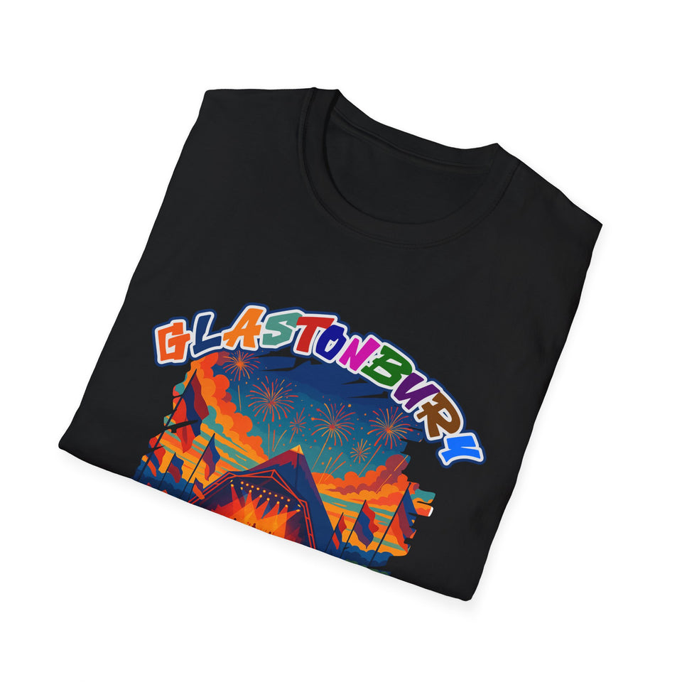 Glastonbury Festival Unisex Softstyle T-Shirt - Vibrant Festival Graphics