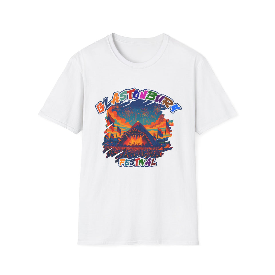 Glastonbury Festival Unisex Softstyle T-Shirt - Vibrant Festival Graphics