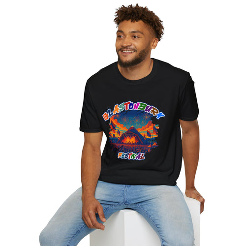 Glastonbury Festival Unisex Softstyle T-Shirt - Vibrant Festival Graphics